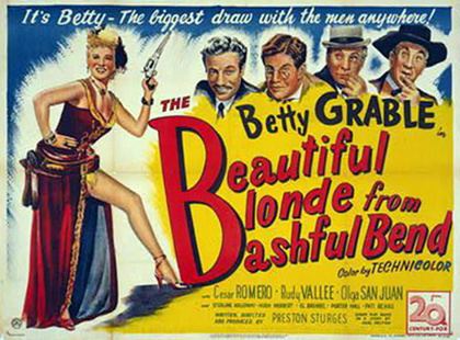 The Beautiful Blonde from Bashful Bend BEAUTIFUL BLONDE FROM BASHFUL BEND 1949 starring Betty Grable