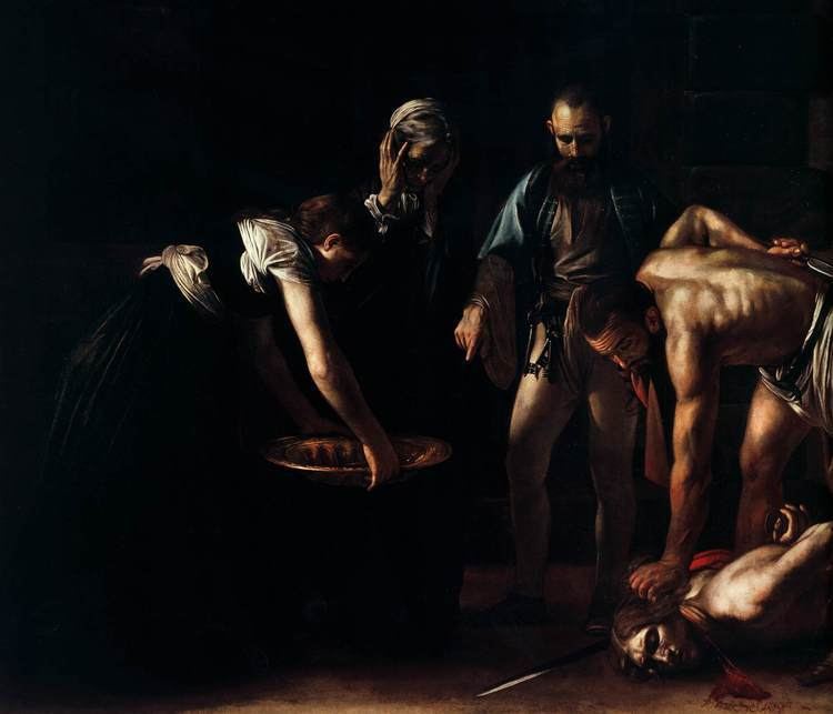 The Beheading of Saint John the Baptist (Caravaggio) caravaggiobeheadingofsaintjohnthebaptist1608oiloncanvas