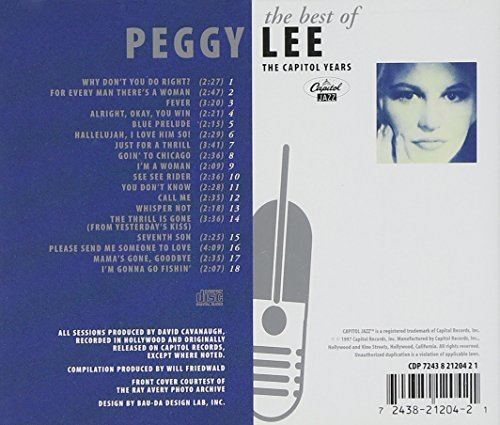 The Best of Peggy Lee: The Capitol Years httpsimagesnasslimagesamazoncomimagesI5