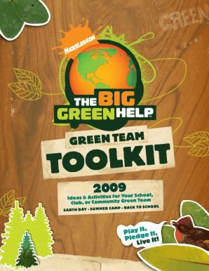 The Big Green Help Fillable Online NickelodeoNamp39s Big greeN Help ToolkiT Nick Jr