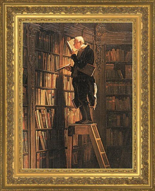 The Bookworm (painting) Carl Spitzweg The Bookworm painting replica 42 x 52 cm 379 incl