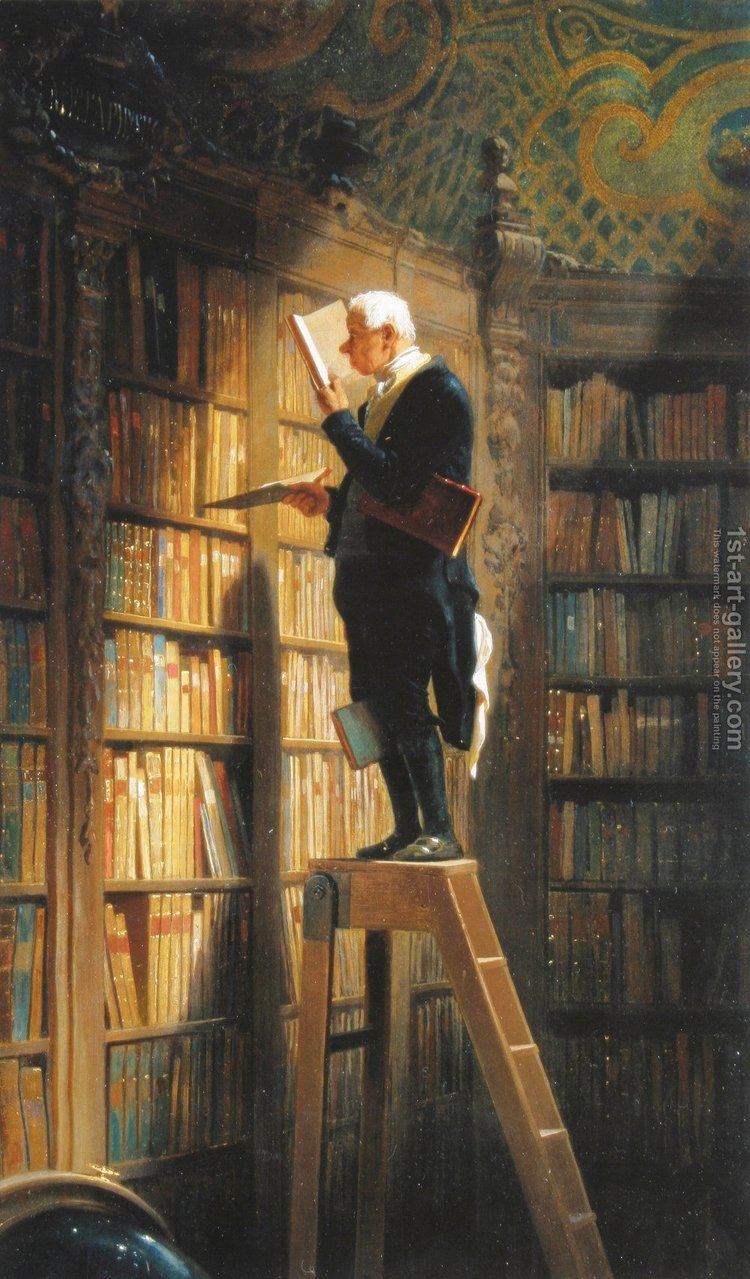 The Bookworm (painting) Carl Spitzweg The Bookworm Reproduction 1st Art Gallery
