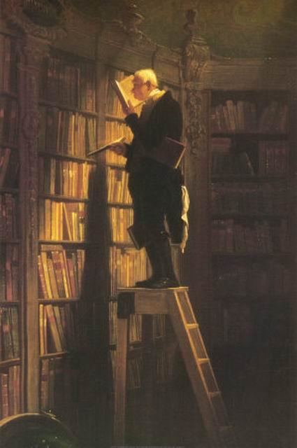 The Bookworm (painting) The Bookworm oil painting repro Carl Spitzweg eBay