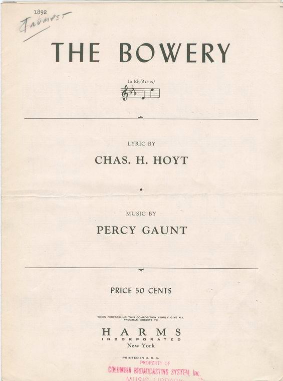 The Bowery (song)