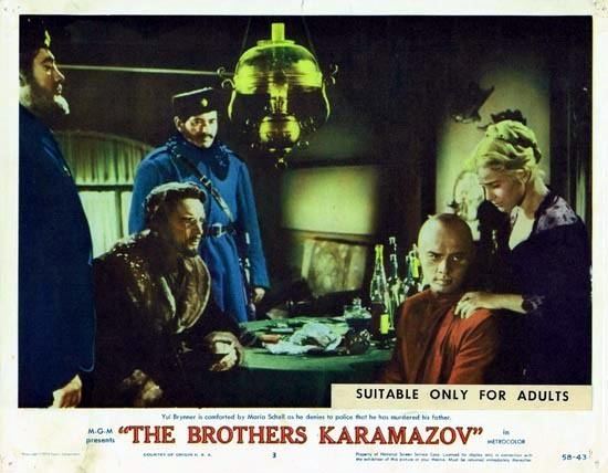 The Brothers Karamazov (1958 film) THE BROTHERS KARAMAZOV 1958 Lobby Card 3 Yul Brynner