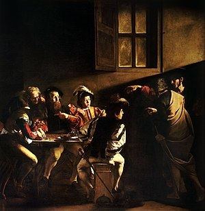 The Calling of St Matthew (Caravaggio) httpsuploadwikimediaorgwikipediacommonsthu