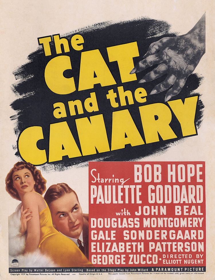 The Cat and the Canary (1939 film) The Cat and the Canary 1939 Journeys in Classic Film