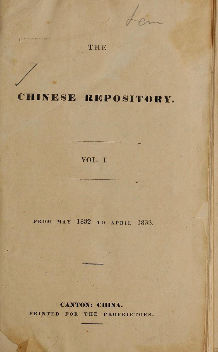 The Chinese Repository