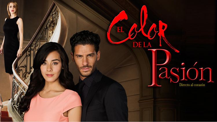 Erick Elias, Esmeralda Pimentel, and Claudia Ramírez in the 2014 Mexican telenovela The Color of Passion