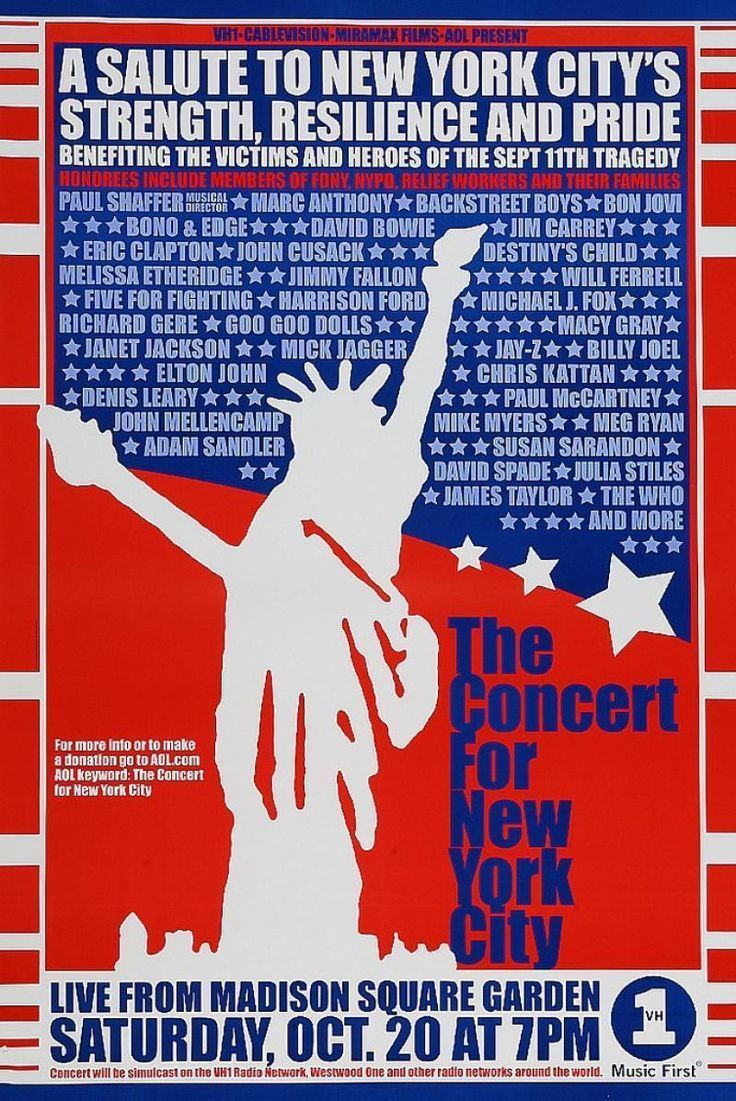 The Concert for New York City The Concert for New York Poster Image of Rare amp Original The