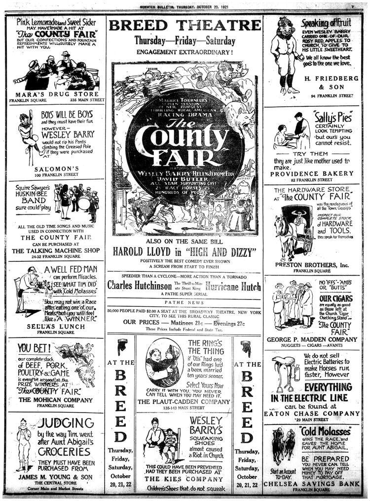 The County Fair (1920 film) The County Fair Film 1920 in Norwich Connecticut Connecticut