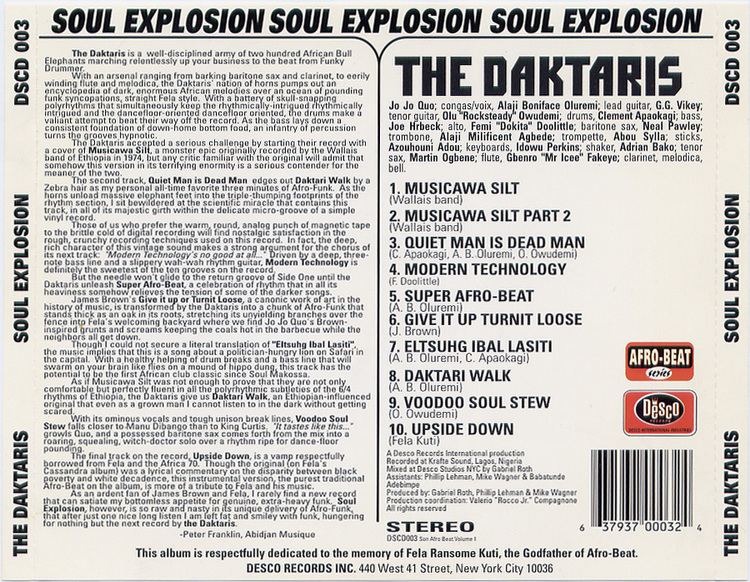 The Daktaris The Daktaris Soul Explosion Paris DJs