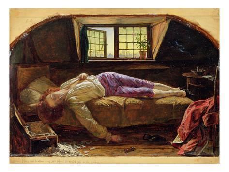 The Death of Chatterton The Death of Chatterton C1856 Oil on Panel Giclee Print by Henry