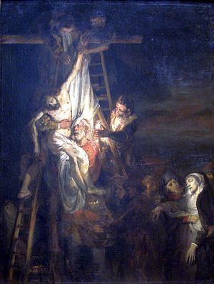 The Descent from the Cross (Rembrandt, 1650–52) httpsuploadwikimediaorgwikipediacommonsthu