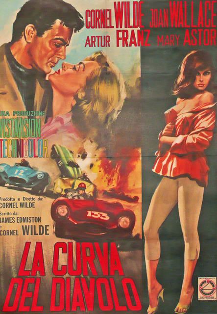 The Devil's Hairpin Devils Hairpin Original Movie Poster Italy 1957 Jaguar Aston