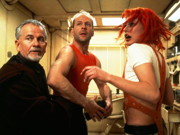 The Fifth Element movie scenes The Fifth Element Luc Besson s loud colorful cyberpunk science fiction classic showcases Bruce Willis when he was at the height of his coolness 