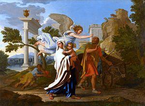 The Flight into Egypt (Poussin painting) httpsuploadwikimediaorgwikipediacommonsthu