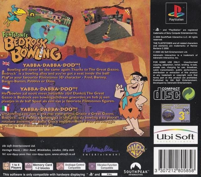 The Flintstones: Bedrock Bowling The Flintstones Bedrock Bowling Box Shot for PlayStation GameFAQs