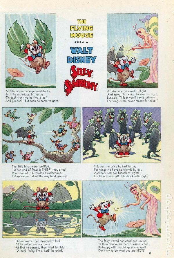 The Flying Mouse Walt Disney Silly Symphony The Flying Mouse comic books