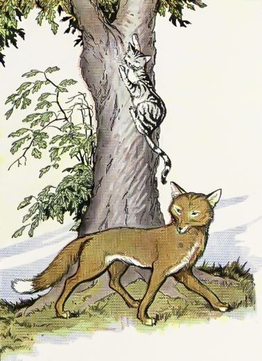 The Fox and the Cat (fable) fablesofaesopcomwpcontentuploads201312i084