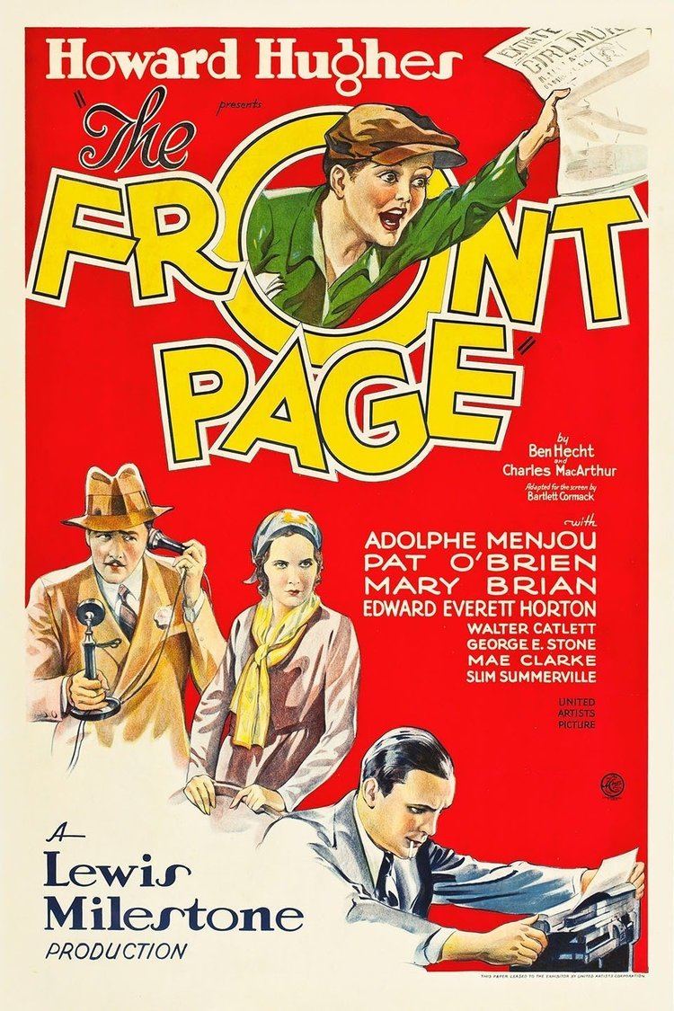 The Front Page (1931 film) wwwgstaticcomtvthumbmovieposters1114p1114p