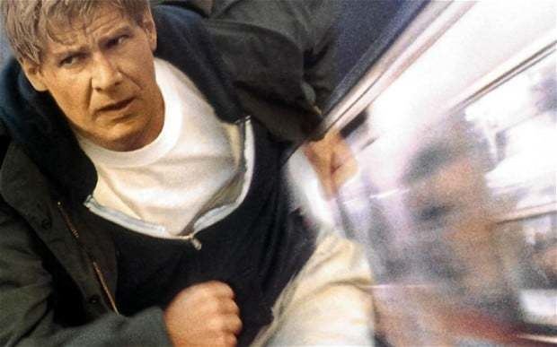 The Fugitive from Chicago movie scenes Harrison Ford in The Fugitive