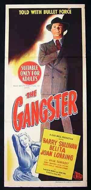 The Gangster THE GANGSTER 1947 Barry Sullivan NOIR Daybill Movie Poster