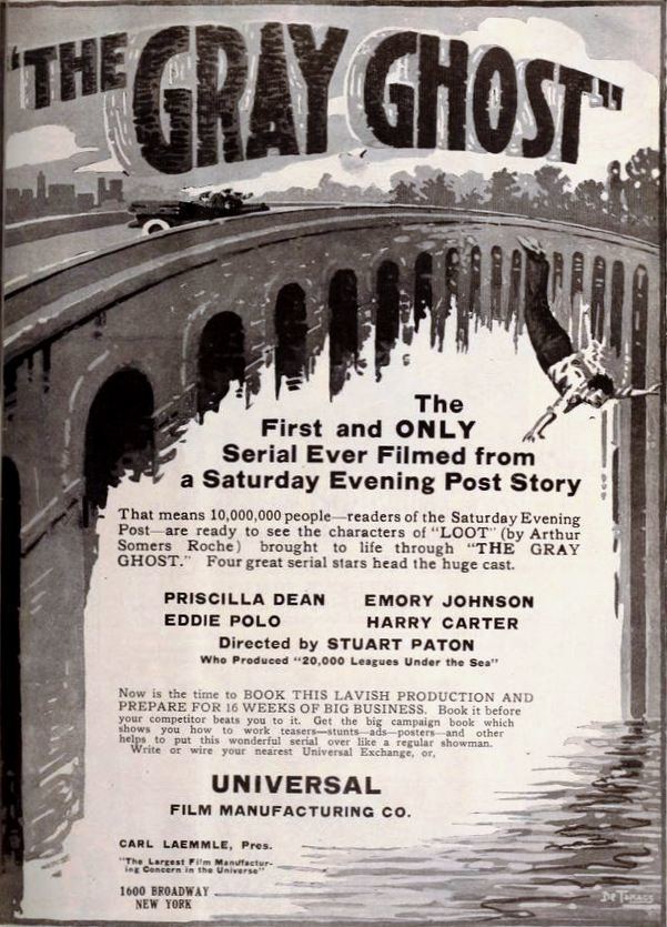 The Gray Ghost (serial) FileThe Gray Ghost 1917 Ad 4jpg Wikimedia Commons