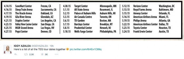 The Great Escape Tour Iggy Azalea Announces 39The Great Escape39 Tour w Tinashe amp Nick