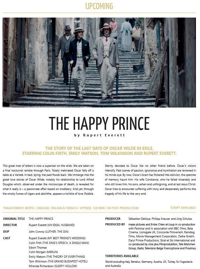 The Happy Prince (2017 film) The Happy prince Colin Morgan