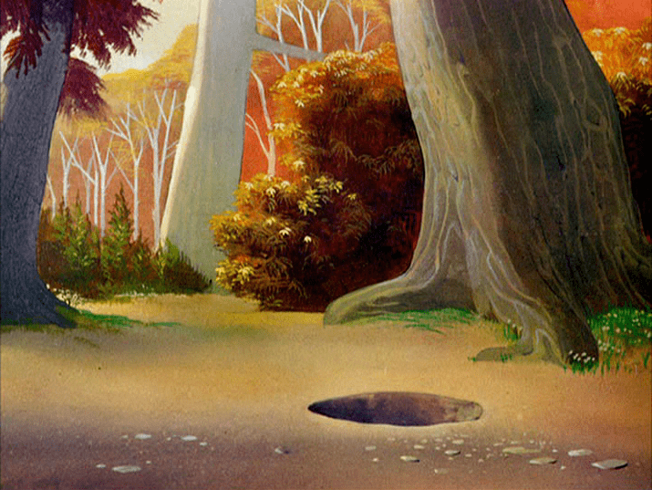 The Hare-Brained Hypnotist movie scenes It appears Paul Julian painted the woodsy backgrounds for The Hare Brained Hypnotist a 1942 Warner Bros cartoon 