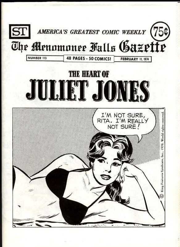 The Heart of Juliet Jones Menomonee Falls Gazette 113 The Heart of Juliet Jones Issue