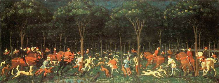 The Hunt in the Forest The Hunt in the Forest by Paolo Uccello my daily art display