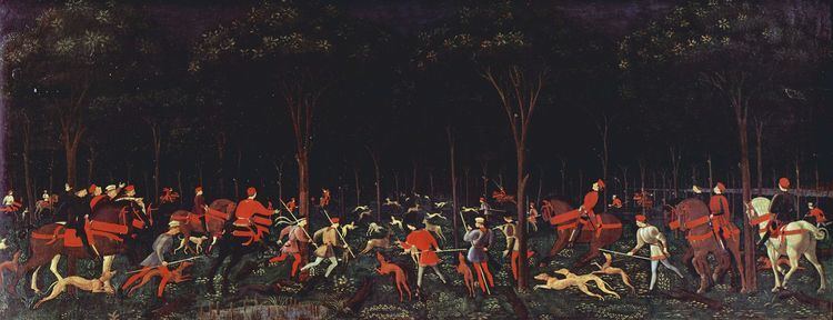 The Hunt in the Forest The Hunt in the Forest c1460 Paolo Uccello WikiArtorg