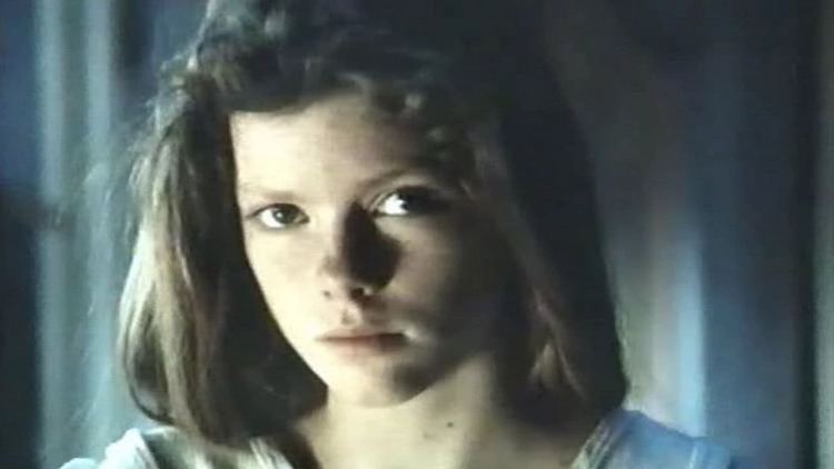 Line Storesund's serious face in a movie scene from the 1987 film The Ice Palace