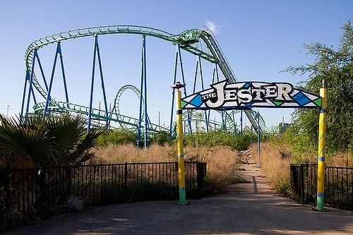 The Jester (roller coaster) Abandoned Six Flags New Orleans The Jester Roller Coaster