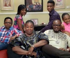 The casts of the 2012 TV series "The Johnsons"-Chinedu Ikedieze, Seun Adebajo Osigbesan, Olumide Oworu, Susan Pwajok, Ada Ameh, and Charles Inojie