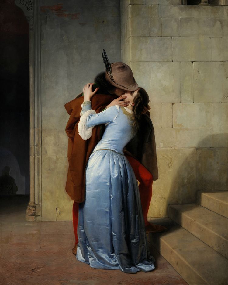 The Kiss (Hayez) httpsuploadwikimediaorgwikipediacommonscc