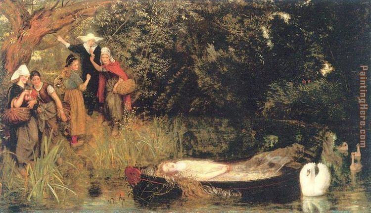 The Lady of Shalott (painting) Arthur Hughes The Lady of Shalott painting anysize 50 off