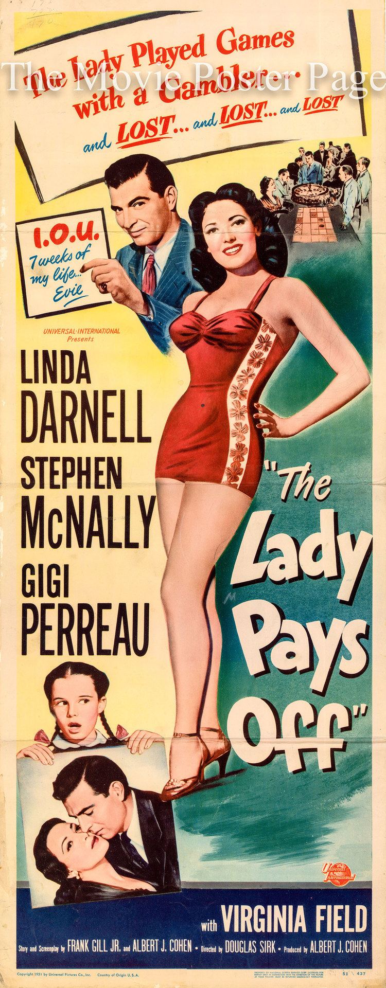 The Lady Pays Off Lady Pays Off The 1951 Linda Darnell US insert F EX 65