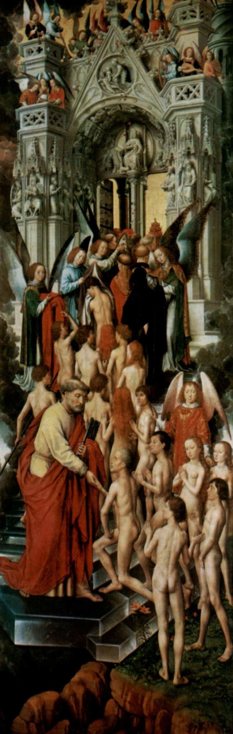 The Last Judgment (Memling) The Last Judgment triptych left wing The Blessed at the gate to