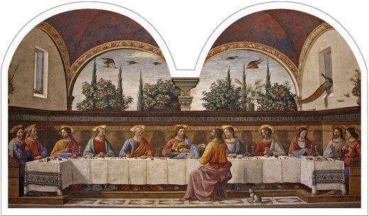 The Last Supper (Ghirlandaio) Was Ghirlandaio playing spot the difference or is there a message