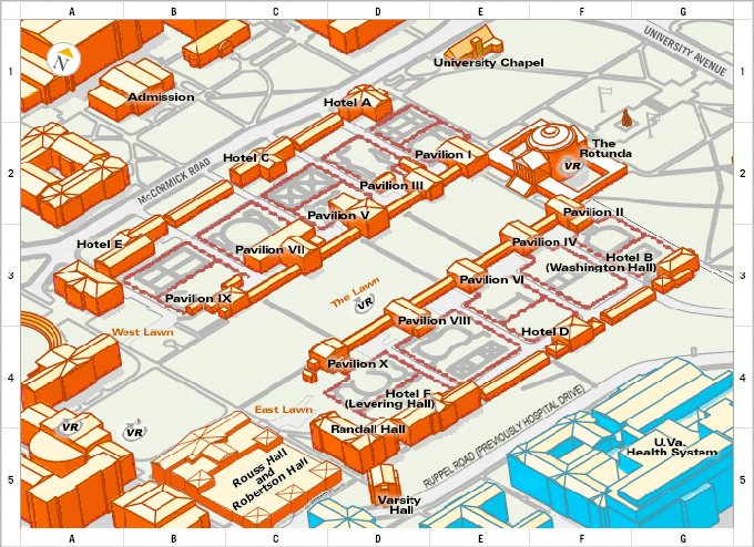 The Lawn Academical Village Web Map UVa