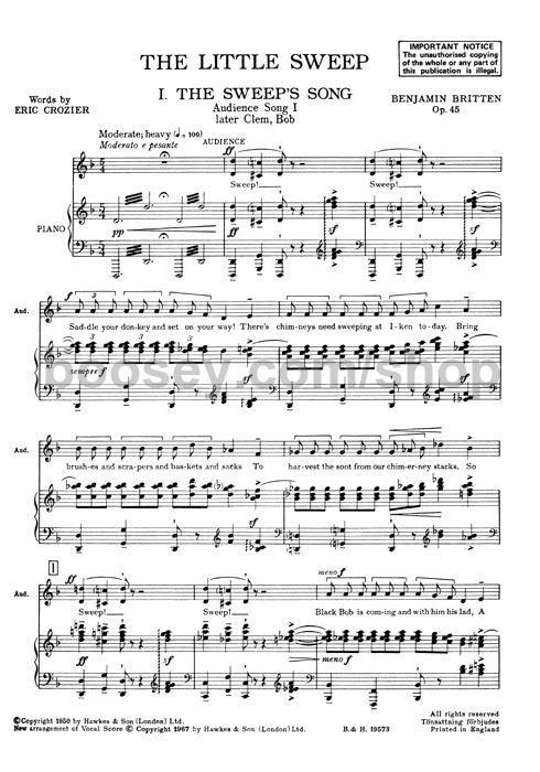 The Little Sweep Benjamin Britten The Little Sweep op 45 vocal score