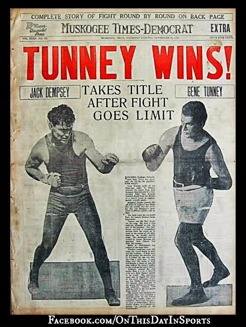 The Long Count Fight On This Day In Sports September 22 1927 Tunney vs Dempsey The