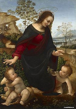 The Madonna and Child with the Infant St. John the Baptist, Leonardo da Vinci httpsuploadwikimediaorgwikipediacommonsthu