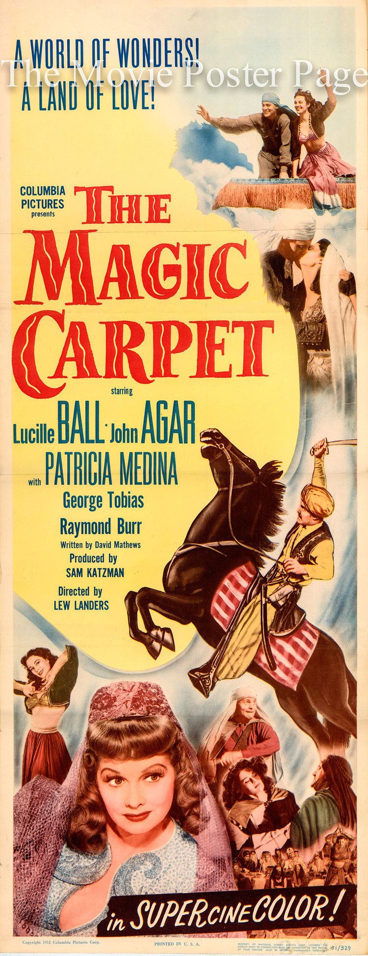 The Magic Carpet (film) Magic Carpet The 1951 Lucille Ball US insert F NM 150