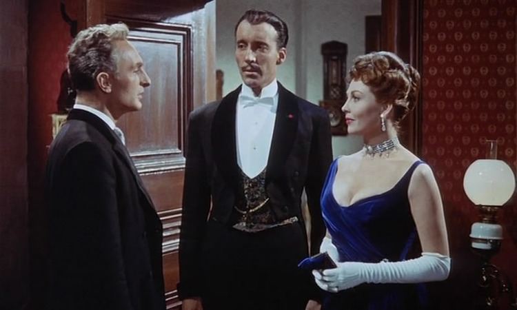 The Man Who Could Cheat Death Anton Diffring Christopher Lee and Hazel Court in The Man Who Could