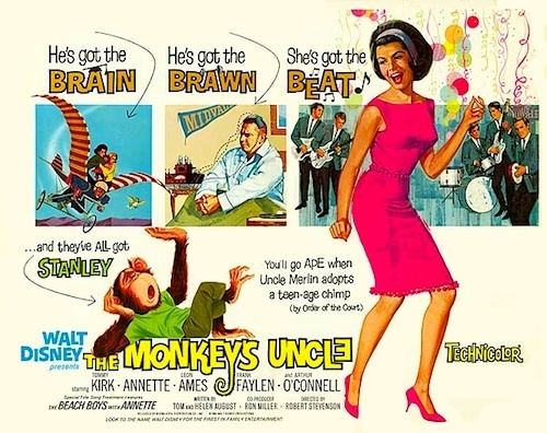 The Monkey's Uncle THE MONKEYS UNCLE DVD 1965 Movie on DVD Beach Boys MONKEYS