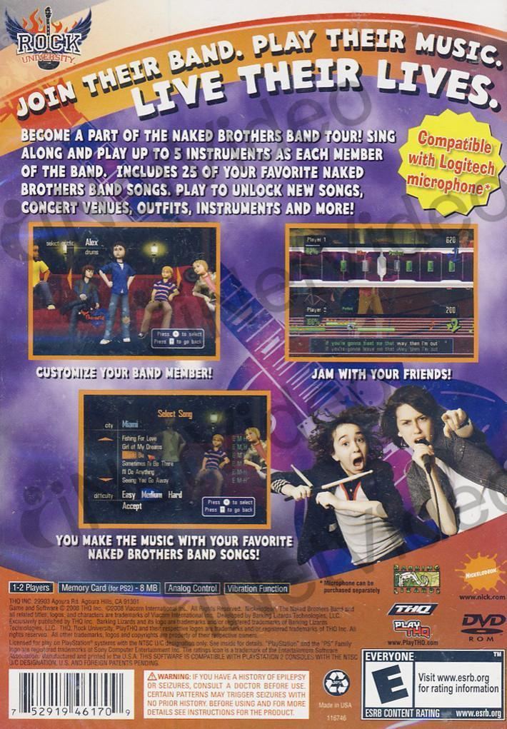 The Naked Brothers Band (video game) Rock University Presents The Naked Brothers Band The Video Game
